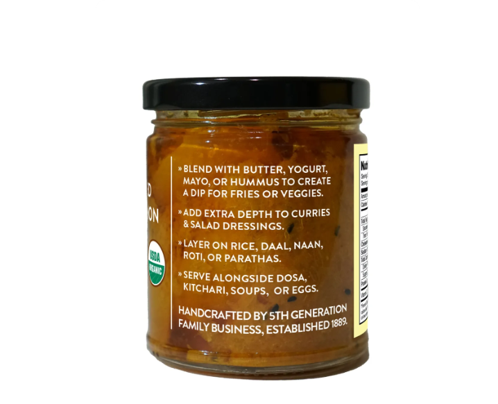 Organic Fermented Sweet Lemon Pickle 10.5 oz