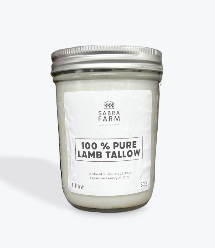 Pure Lamb Tallow – Grass-Fed Pasture-Raised – Food Grade – Small Batch – Sabra Farm