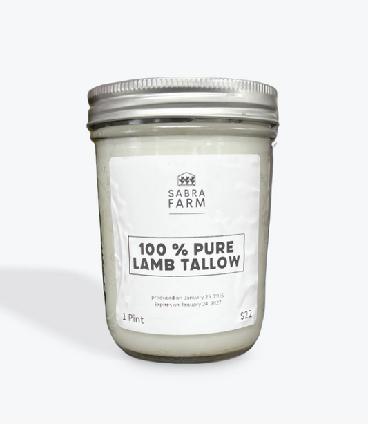 Pure Lamb Tallow – Grass-Fed Pasture-Raised – Food Grade – Small Batch – Sabra Farm