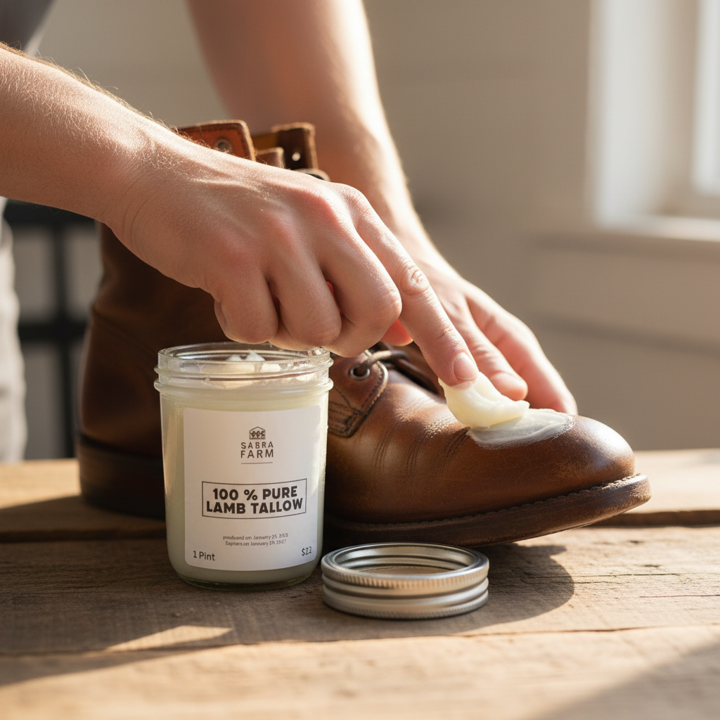 Pure Lamb Tallow – Grass-Fed Pasture-Raised – Food Grade – Small Batch – Sabra Farm