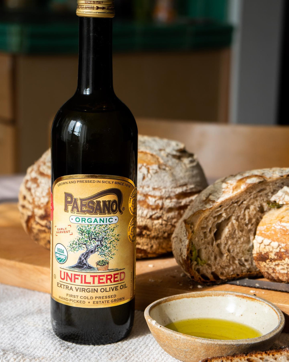 Paesanol Unfiltered Sicilian Extra Virgin Olive Oil – 1 Liter